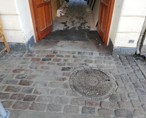 brosten lagt ved kloak